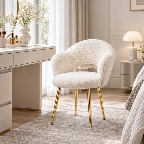 Shaggy vanity stool chair - shaggy,