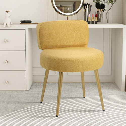 Yellow dressing table stool - yellow,
