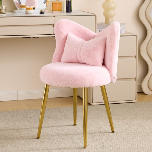Shaggy vanity stool - stool, chair