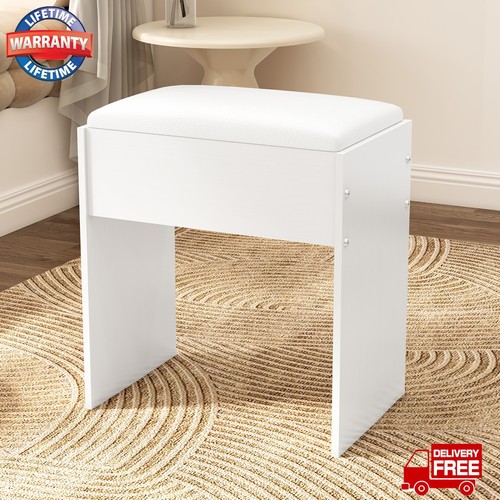 White dressing table - white, stool
