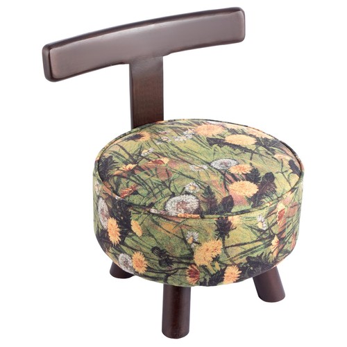 Vintage makeup stool wooden - makeup,