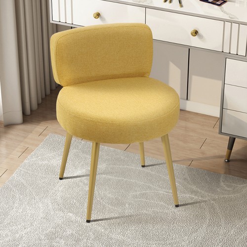 Vanity stool round linen - vanity,