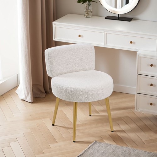 Women boucle chair metal - chair, legs