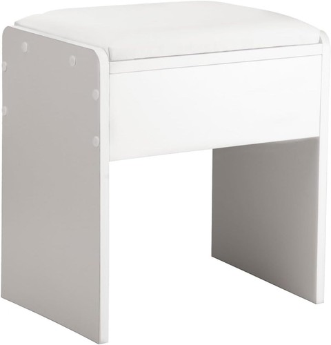 White dressing table - white, stool