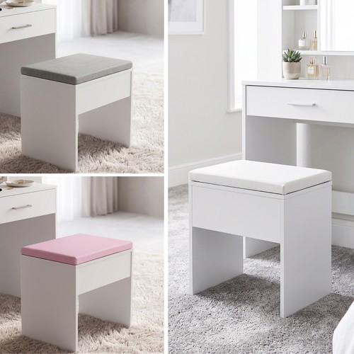 Padded dressing table - dressing, stool